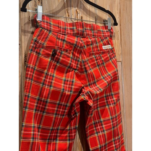 VINTAGE-INSPIRED STEWART TARTAN PLAID PANTS 60'S 70''S WOMEN'S 24HR LAUNDRY 26 N - Picture 4 of 9